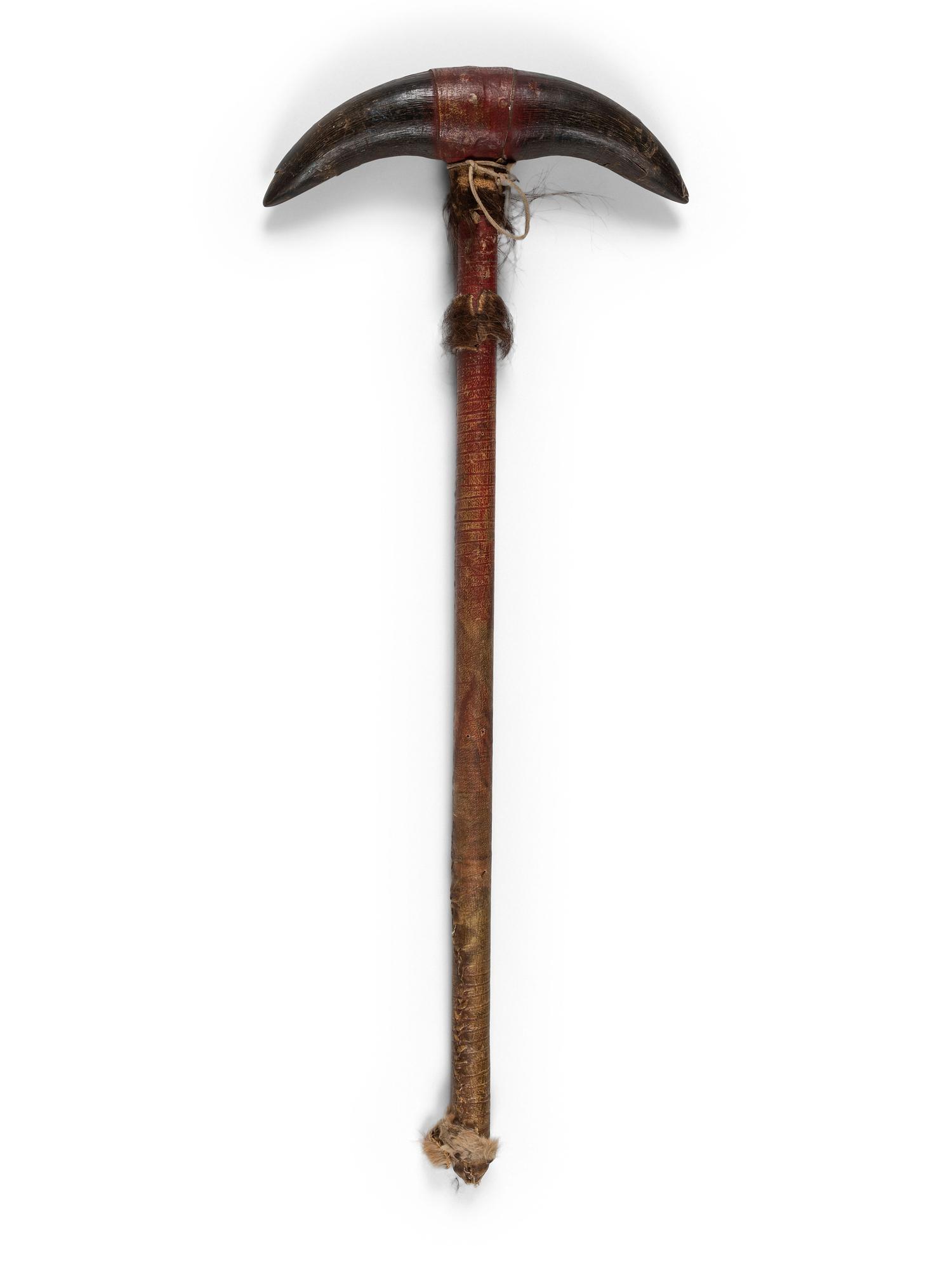 Plains Horn Club, with Painted Handle