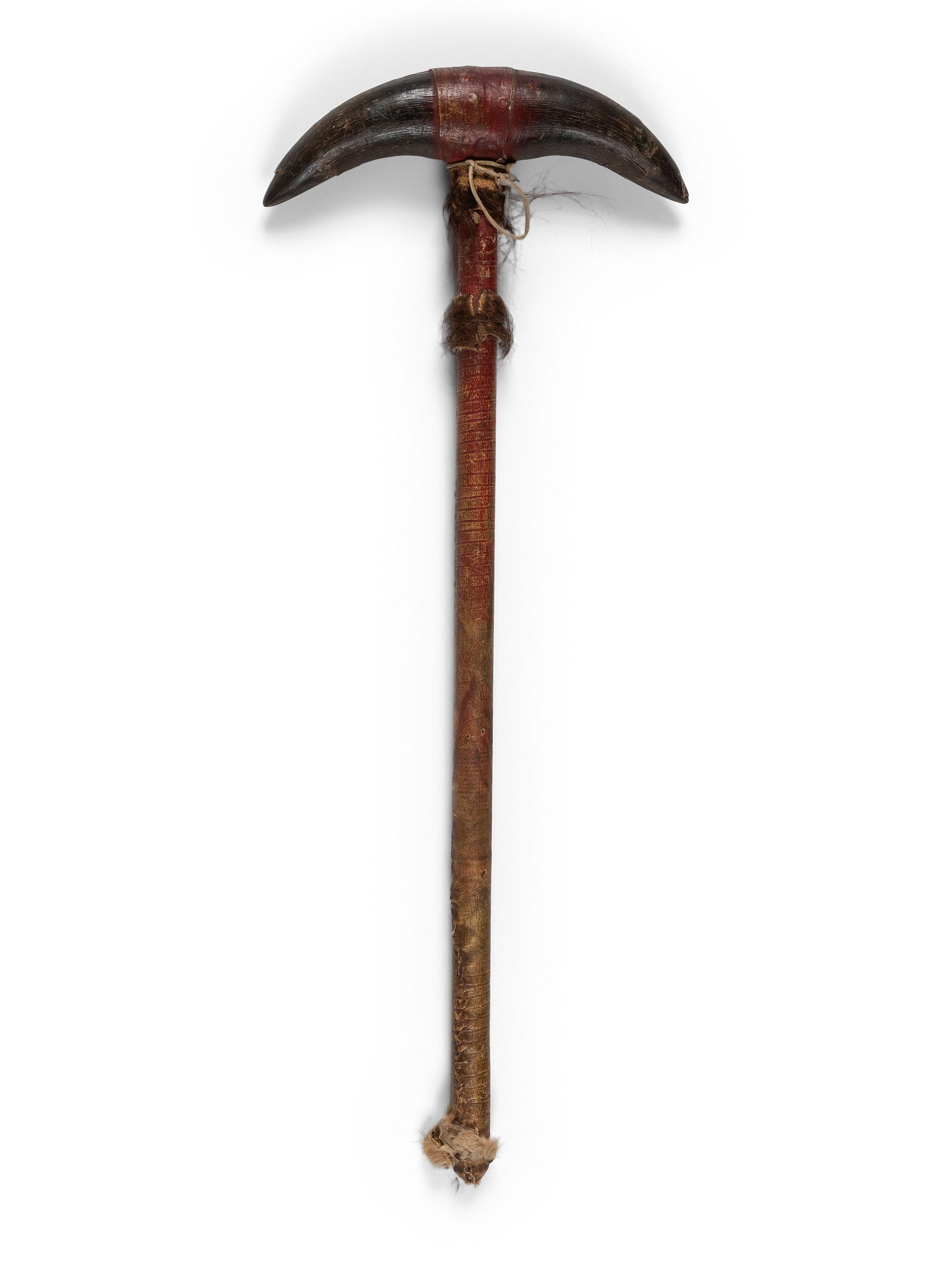 Plains Horn Club, with Painted Handle