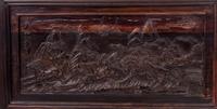 Two Chinese Carved Hardwood Articles