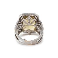 QUARTZ AND DIAMOND RING