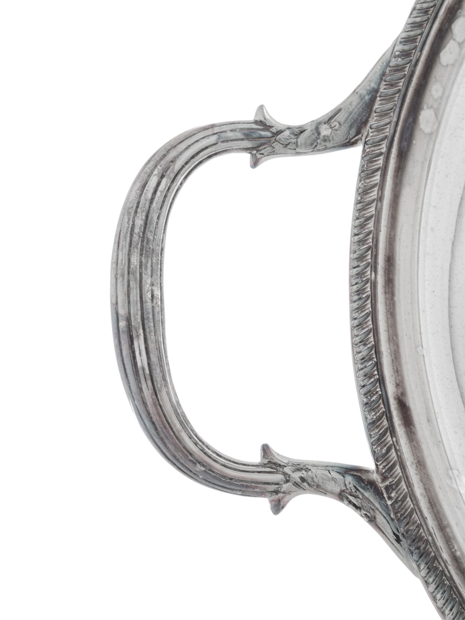 An English Silver-Plate Handled Serving Tray
