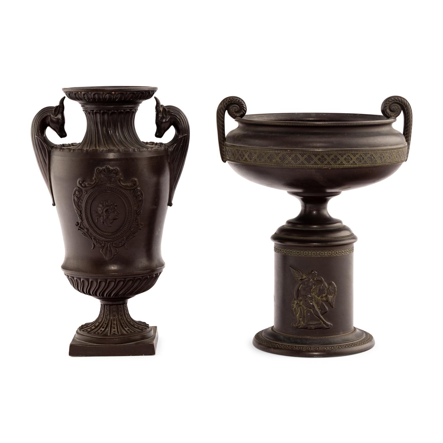 Two Grand Tour Style Terracotta Urns