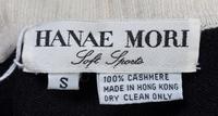 A Hanae Mori Black and Ivory Cashmere Cardigan, Size S.