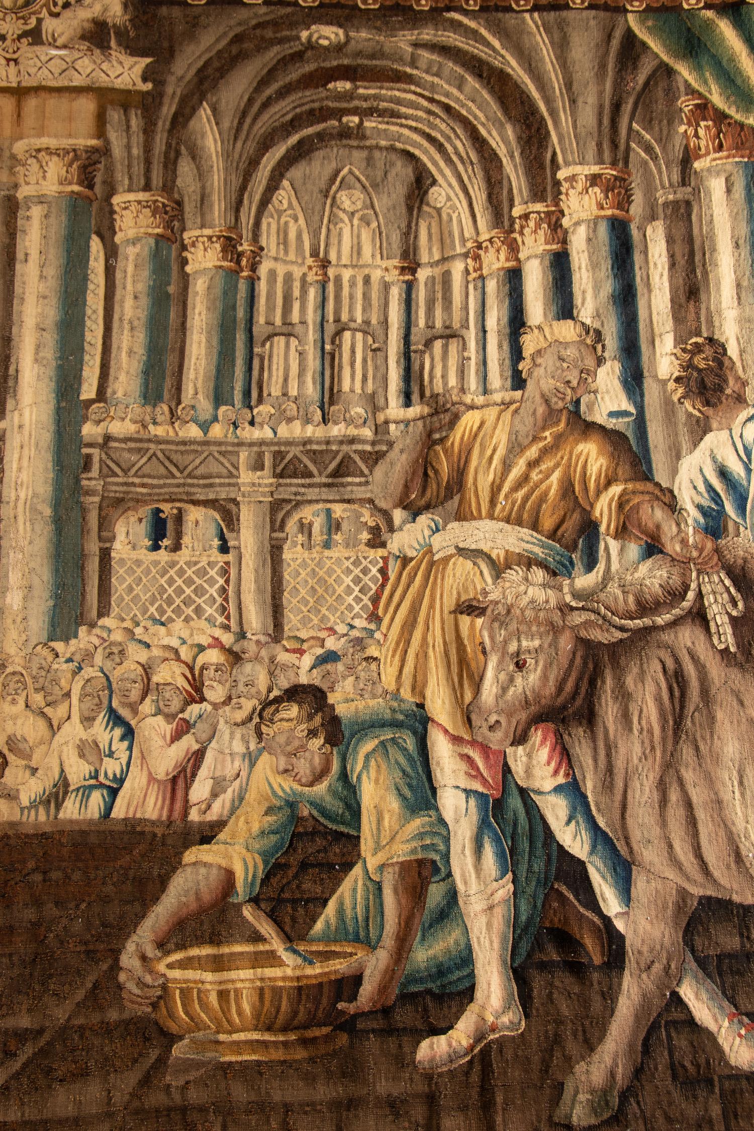 An Aubusson Wool Tapestry