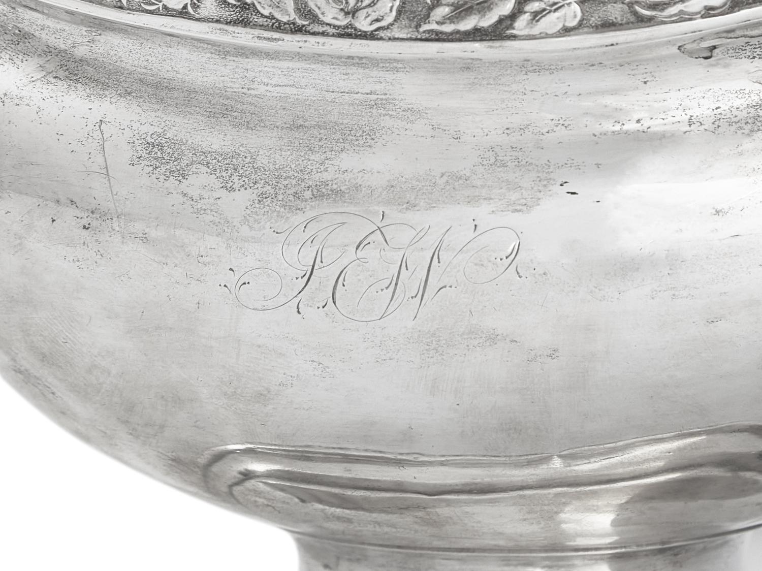 A Federal Three-Piece Coin Silver Tea Service