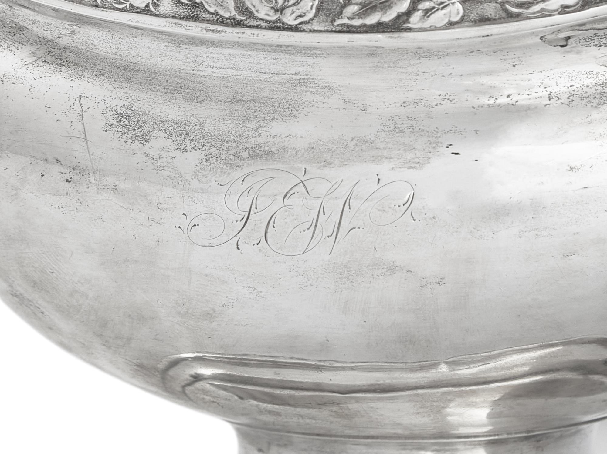 A Federal Three-Piece Coin Silver Tea Service