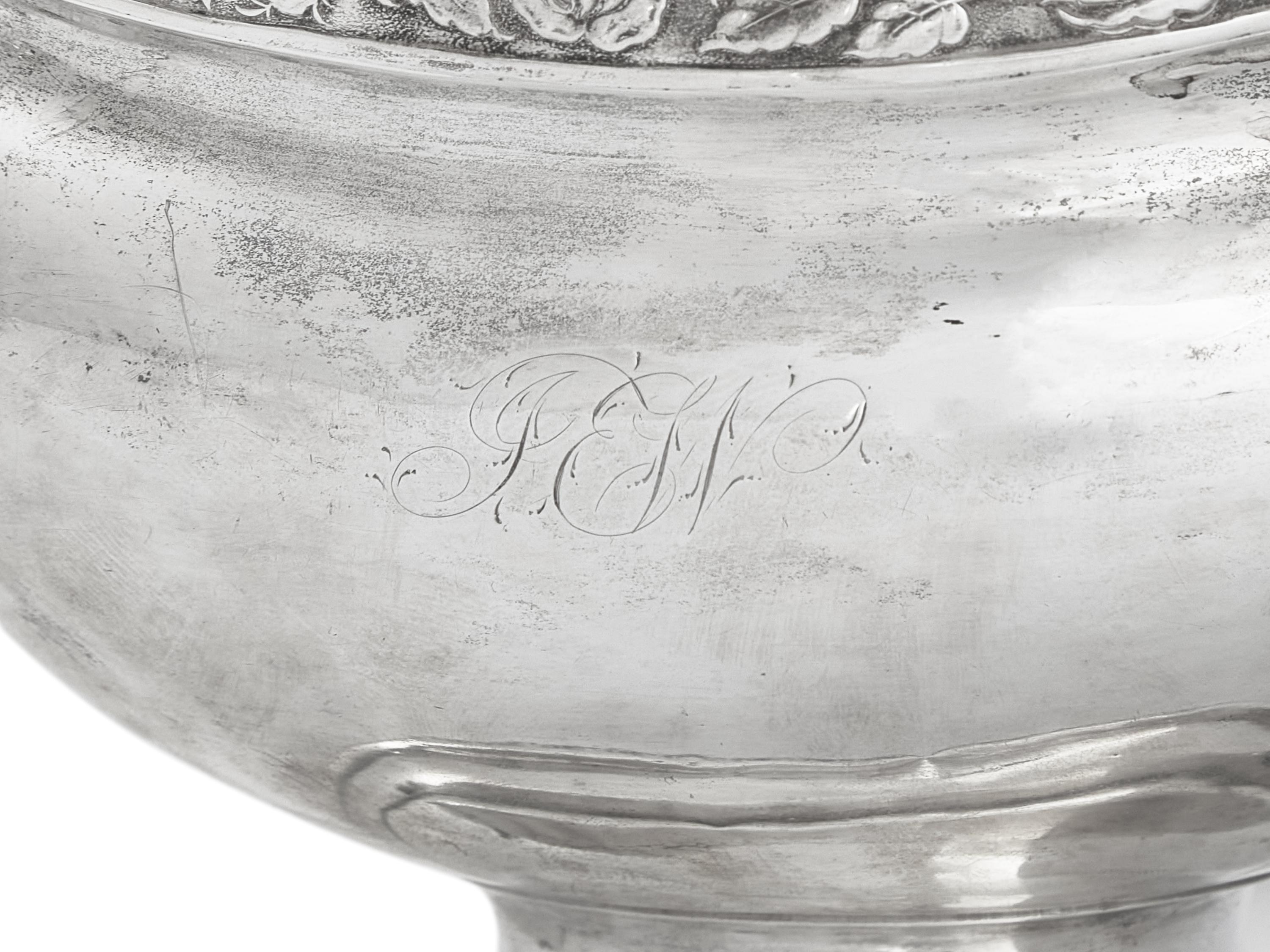 A Federal Three-Piece Coin Silver Tea Service