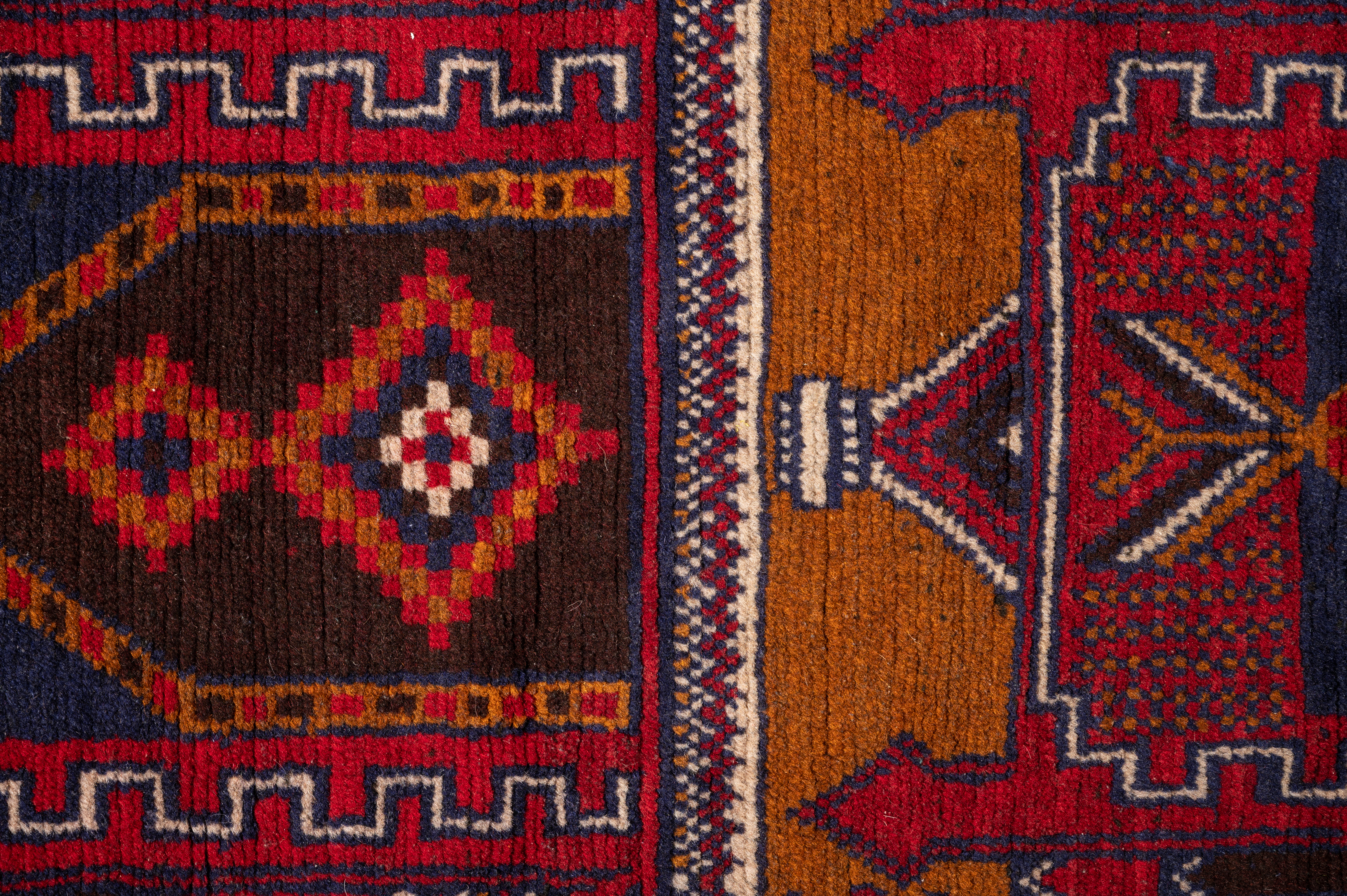 Four Turkish Wool Mats and a Baluch Design Wool Mat