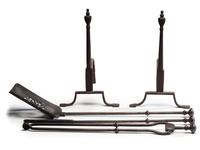 A Pair of Wrought Iron Andirons