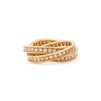CARTIER, YELLOW GOLD AND DIAMOND 'TRINITY' RING
