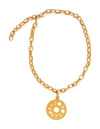 Chanel Gold-Tone Medallion Chain Necklace