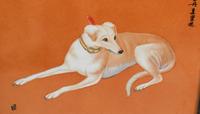 A Set of Ten Framed Chinese Porcelain Plaques Depicting the Emperor's Dogs