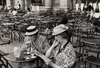 Ruth Orkin (1921-1985) Two American Tourists Waiting for Tour Bus, Rome, Italy, 1951