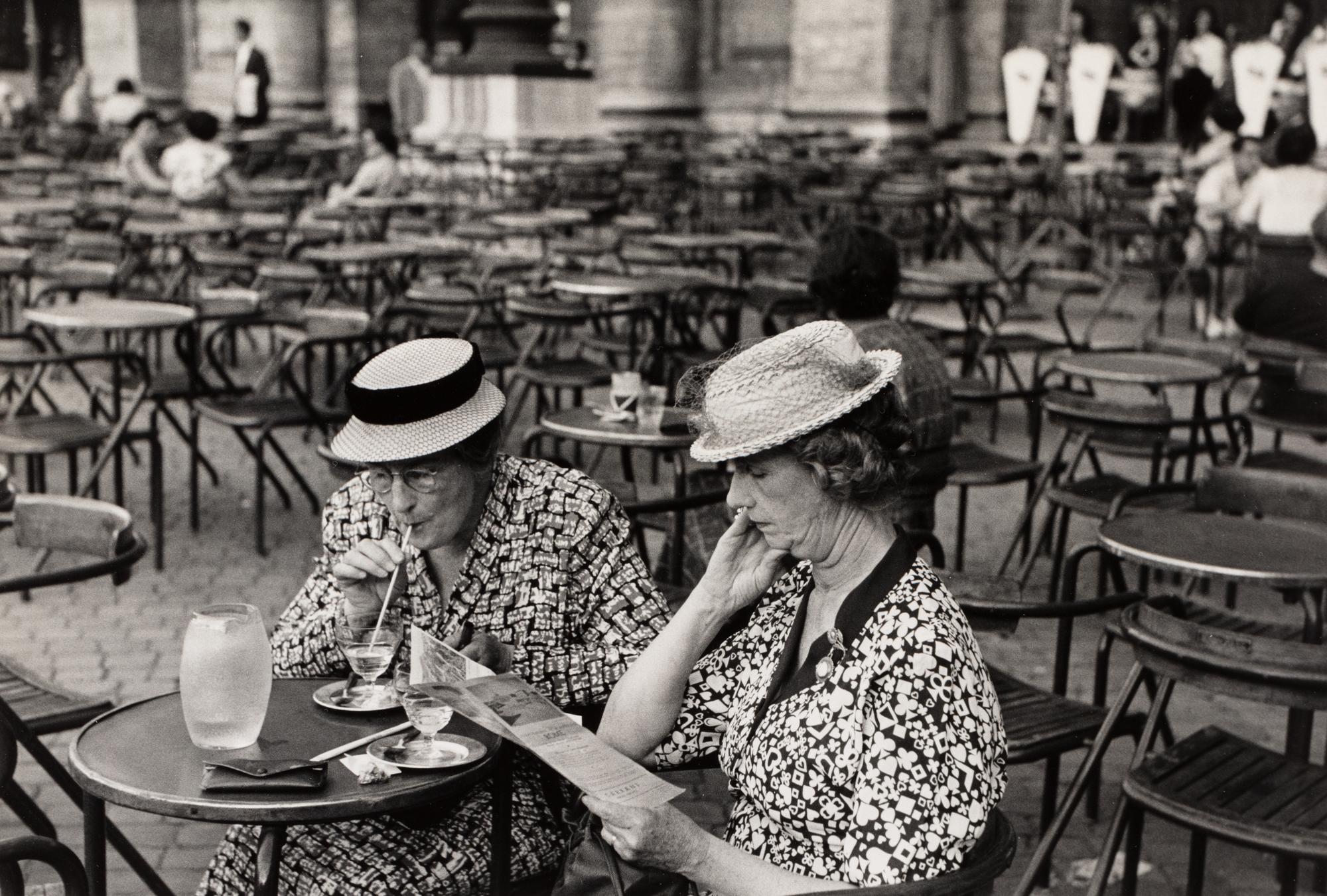Ruth Orkin (1921-1985) Two American Tourists Waiting for Tour Bus, Rome, Italy, 1951
