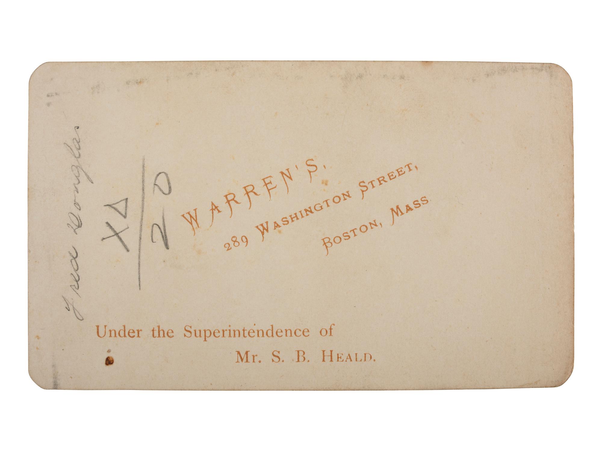 [DOUGLASS, Frederick]. Ohio album containing CDV of Douglass by George Kendall Warren, ca 1879.