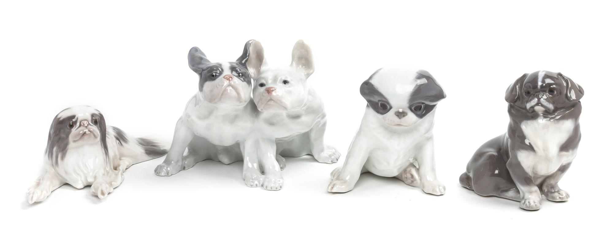 Four Royal Copenhagen Porcelain Figures and Figural Groups Width of widest 11 inches. — 20TH CENTURY