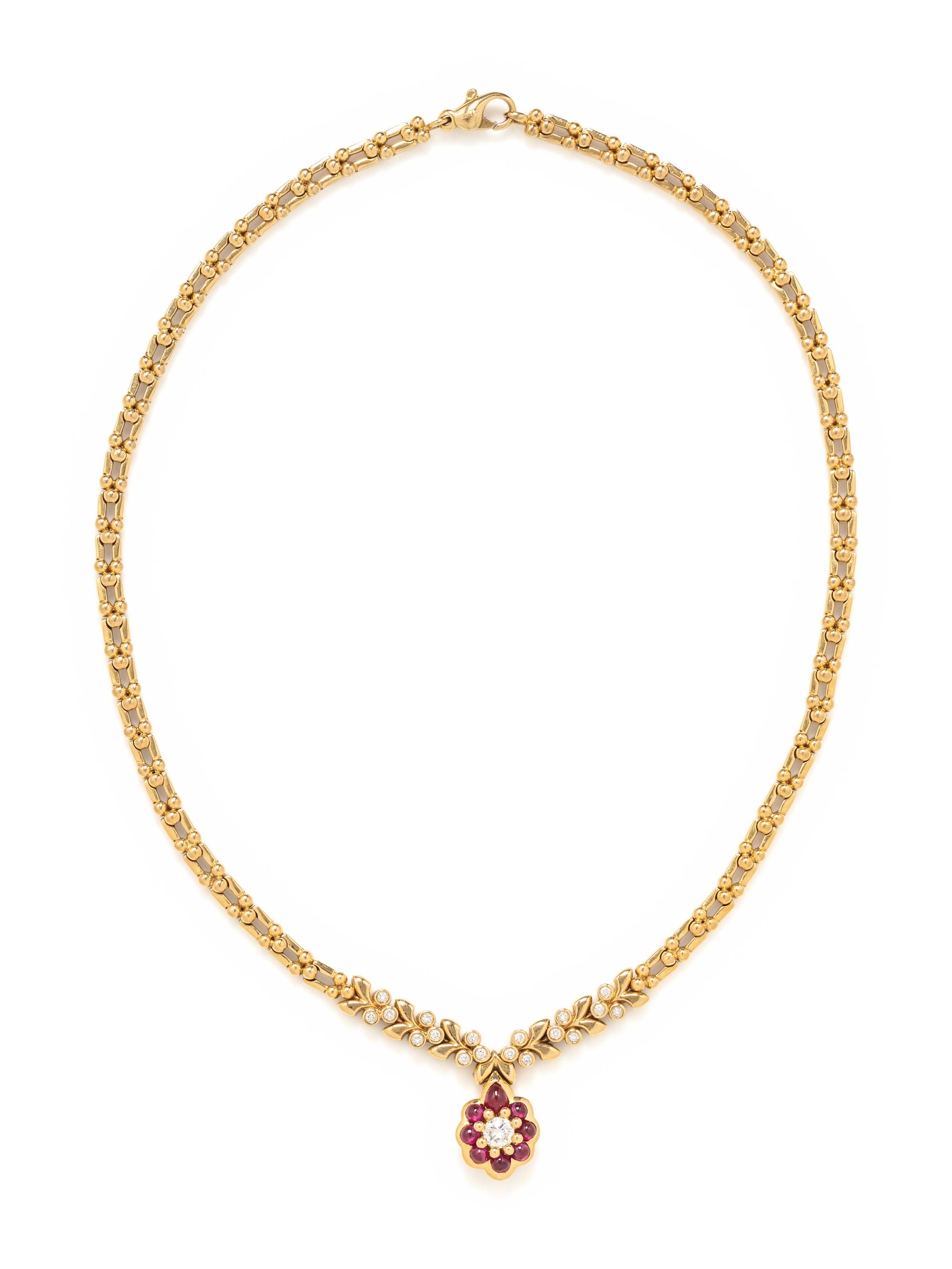 FRED, RUBY AND DIAMOND NECKLACE