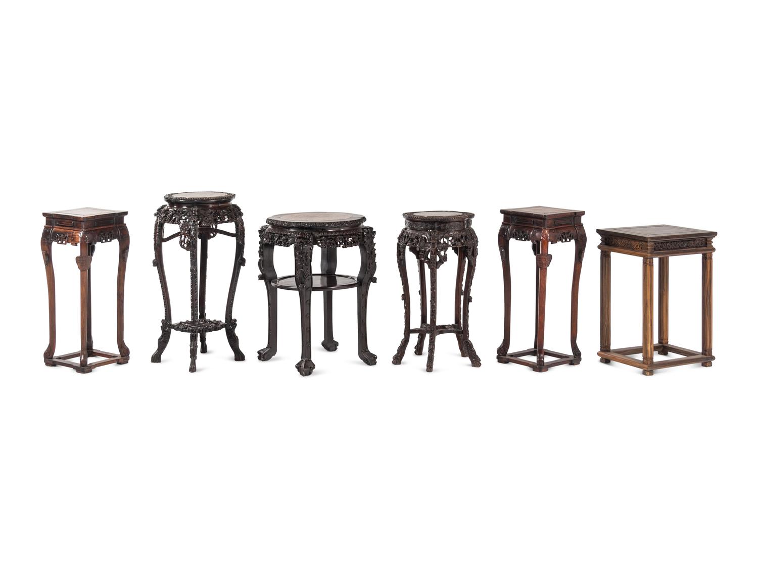 Six Chinese Hardwood Stands