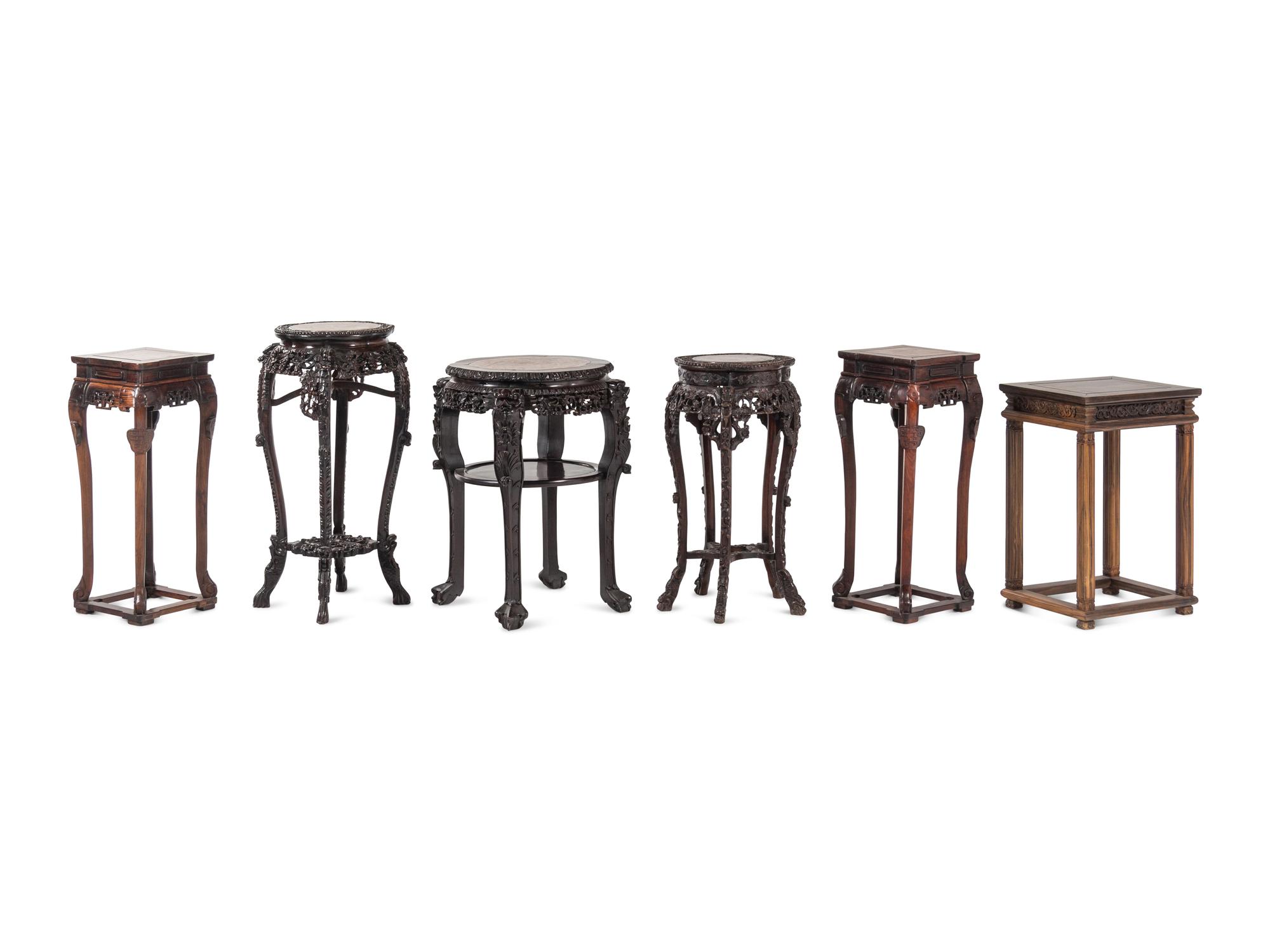Six Chinese Hardwood Stands