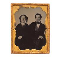[EARLY PHOTOGRAPHY - PORTRAITURE]. A collection of daguerreotypes and ambrotypes of couples, including: