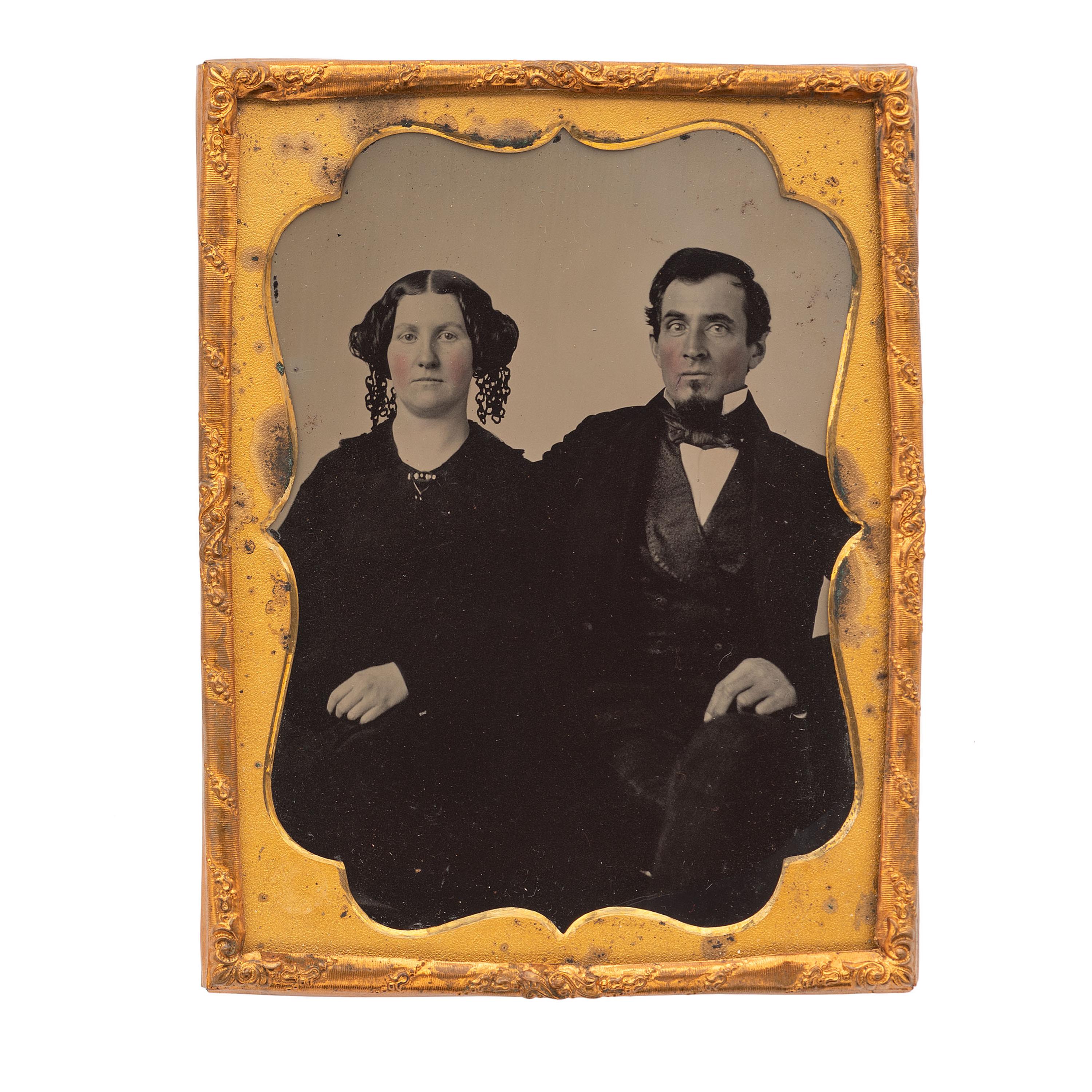 [EARLY PHOTOGRAPHY - PORTRAITURE]. A collection of daguerreotypes and ambrotypes of couples, including: