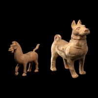 A Chinese Pottery Dog and A Horse