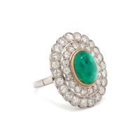 EMERALD AND DIAMOND RING