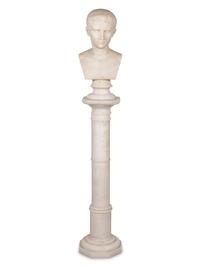 A Grand Tour Marble Bust of Young Octavian