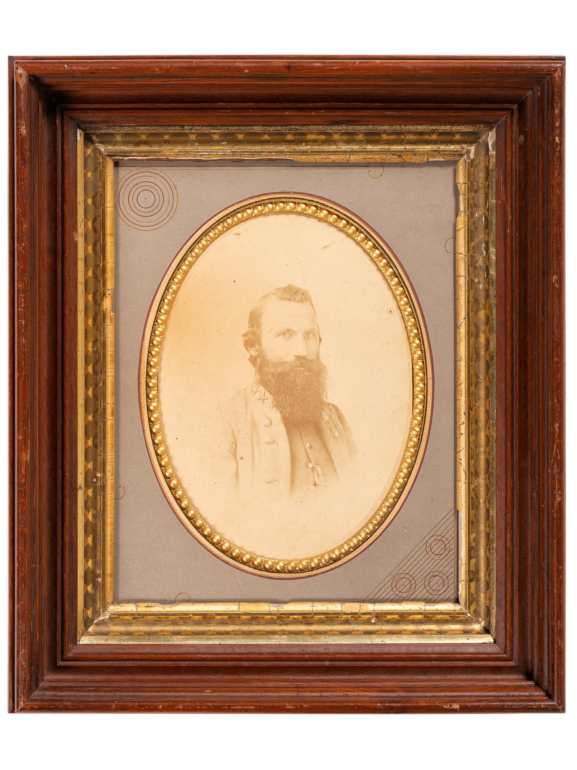 [CIVIL WAR] -- [STUART, J.E.B. (1833-1864)]. [VANNERSON & JONES, photographers]. Albumen photograph of J.E.B. Stuart as lieutenant colonel. [Richmond, VA].