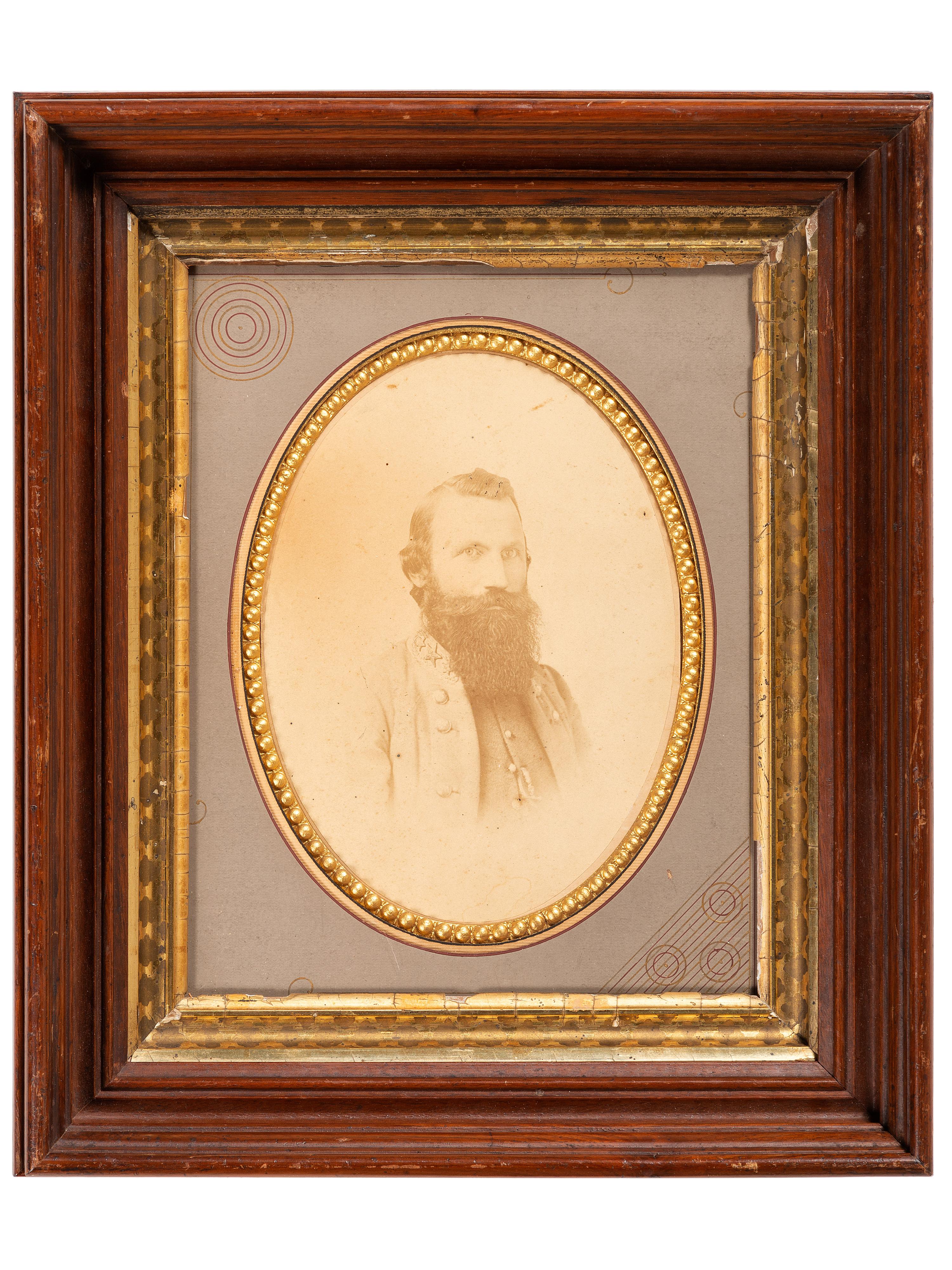[CIVIL WAR] -- [STUART, J.E.B. (1833-1864)]. [VANNERSON & JONES, photographers]. Albumen photograph of J.E.B. Stuart as lieutenant colonel. [Richmond, VA].