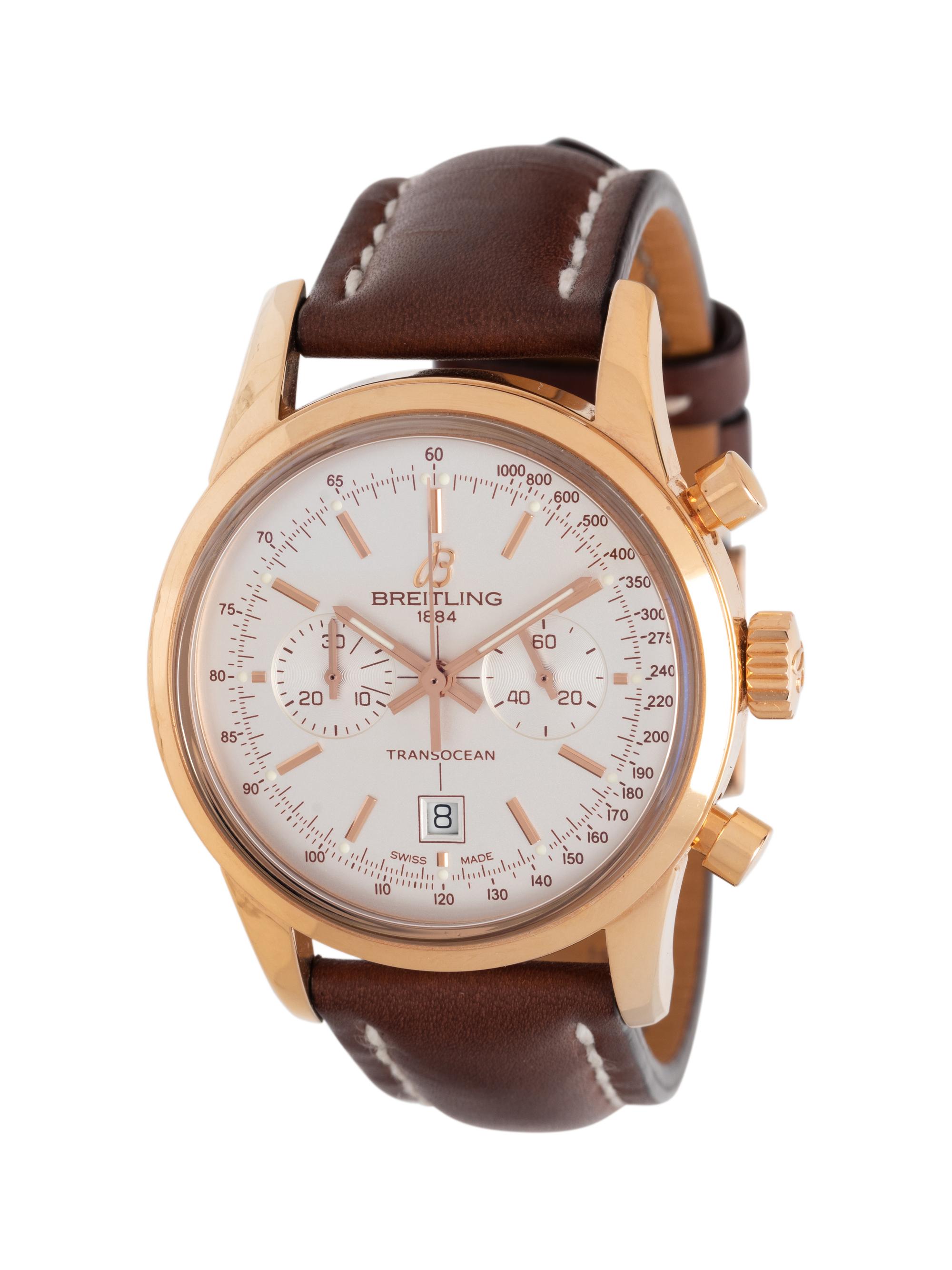 BREITLING, REF. R41310 18K ROSE GOLD 'TRANSOCEAN' CHRONOGRAPH WATCH