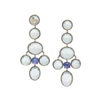 GEMSTONE AND DIAMOND EARRINGS