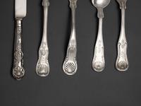 An Assembled Group of 'Kings' Pattern Silver Flatware