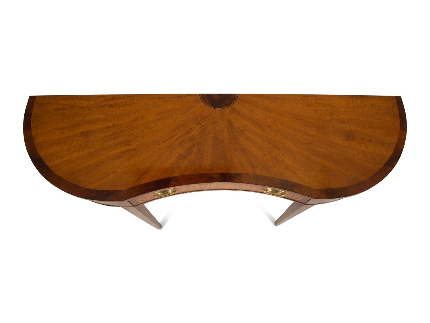 A George III Style Mahogany Veneered Console Table