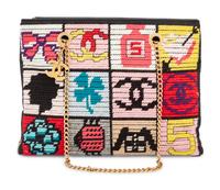 CHANEL, PRECIOUS SYMBOLS NEEDLEPOINT BAG