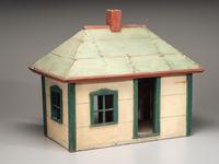 A Folk Art Painted Cheese Box House