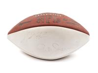 A Walter Payton and Gale Sayers Dual Signed Autograph Football (Beckett Authentication Services)
