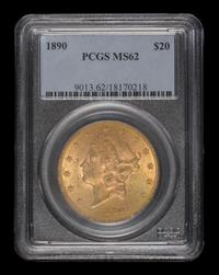 A United States 1890 Liberty Head $20 Gold Coin
