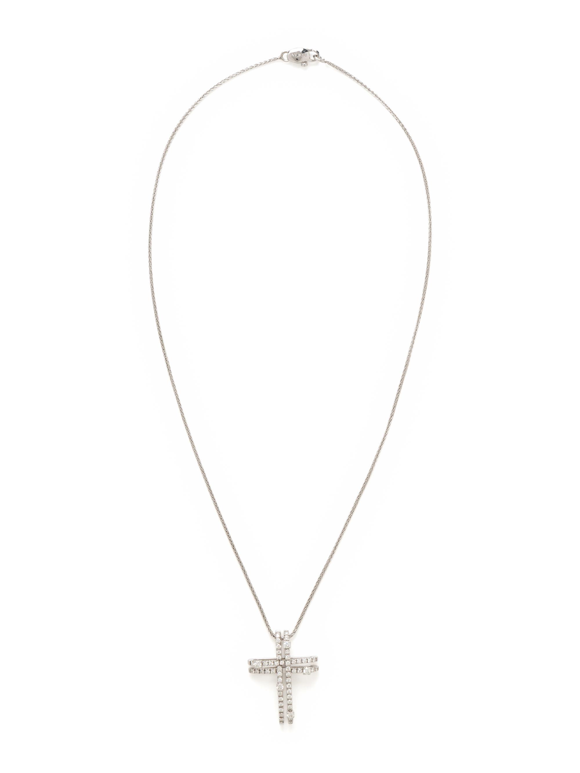 DAMIANI, 'NOTTE DI SAN LORENZO' DIAMOND CROSS PENDANT NECKLACE