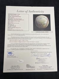 A 1953 Cleveland Indians Team Signed Autograph Baseball Featuring Multiple Hall of Famers (JSA Letter of Authenticity),