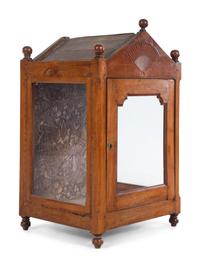 A Provincial Fruitwood Table Vitrine