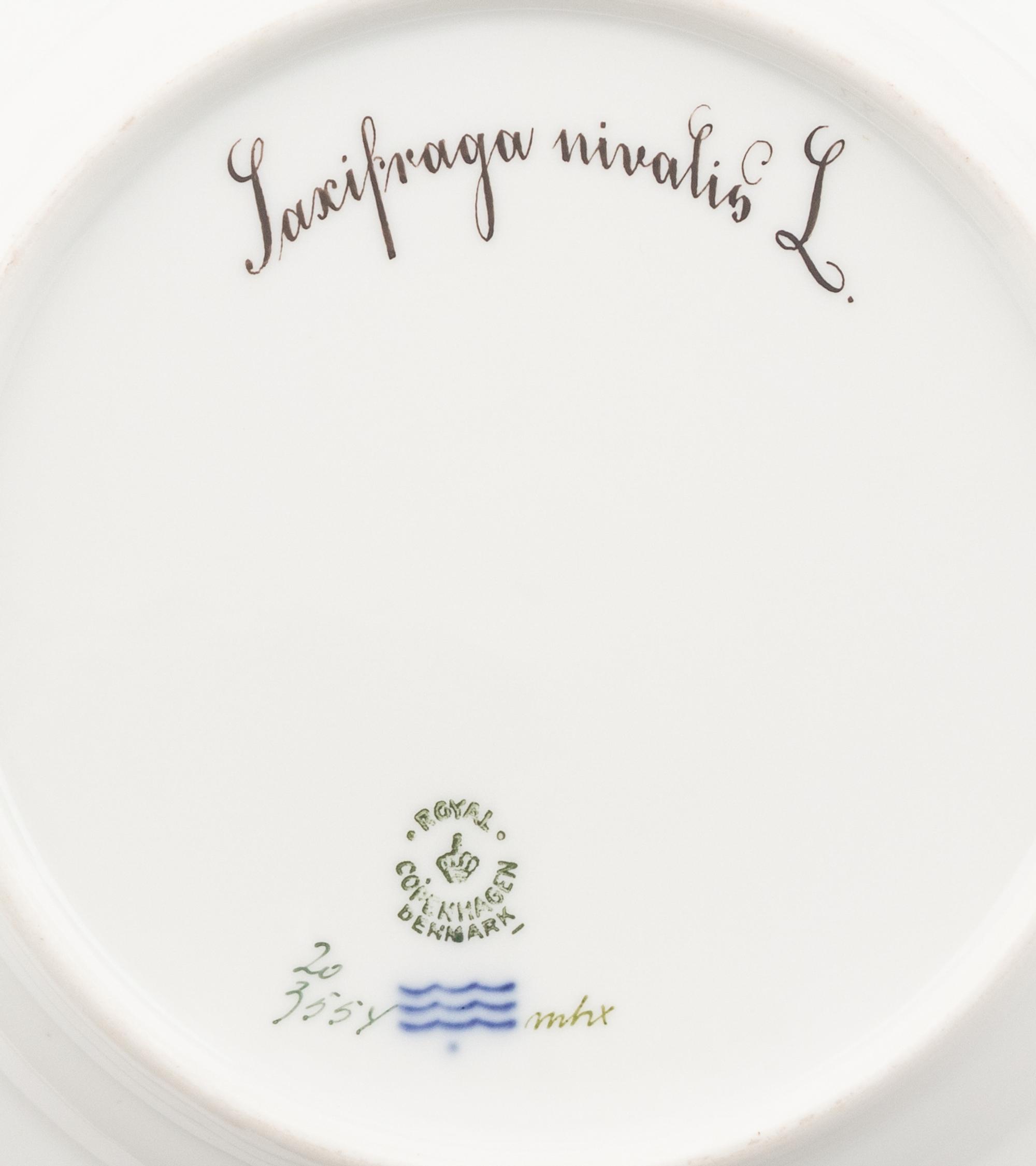 A Set of Eight Royal Copenhagen Flora Danica Reticulated Porcelain Salad Plates