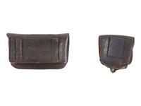 [CIVIL WAR]. 19th century cartridge box and cap box.