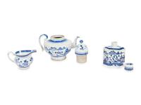 A Canton Blue and White Porcelain Tea Service