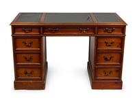 A Georgian Style Pedestal Desk