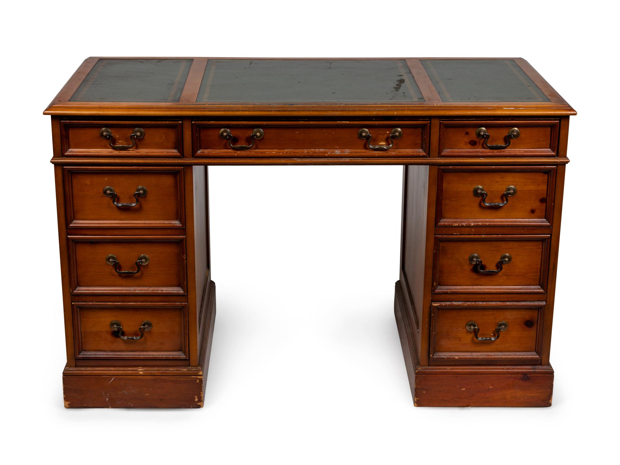 A Georgian Style Pedestal Desk