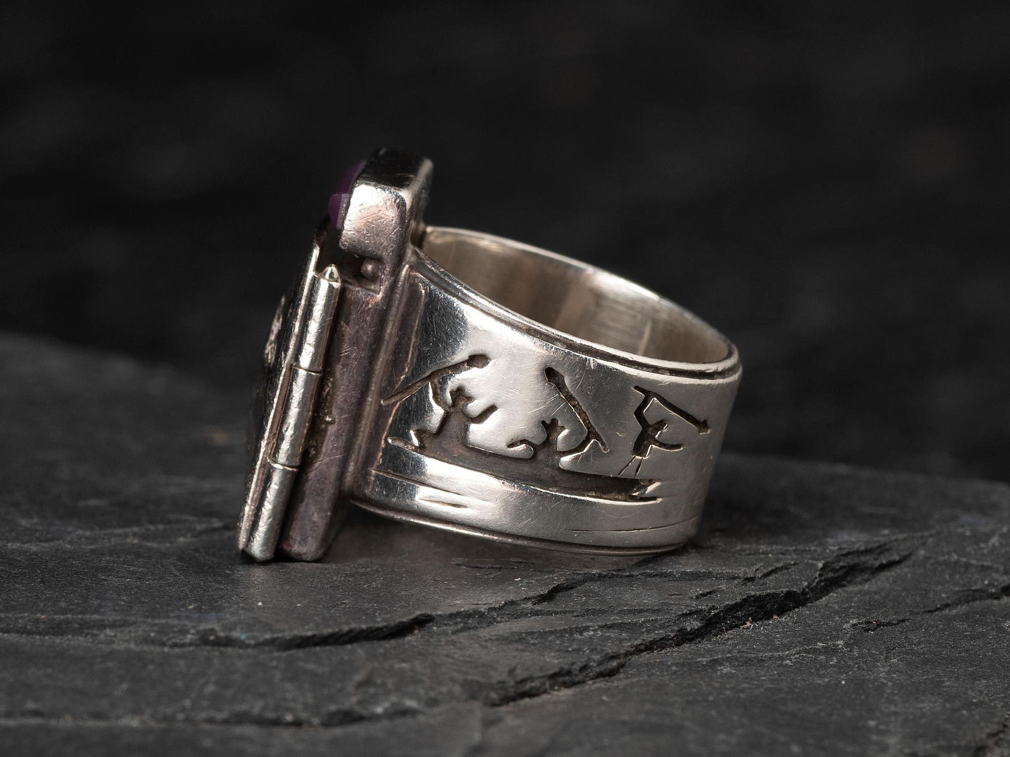 Sterling Silver Maskette Ring, 1990