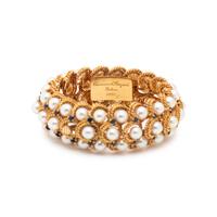 TIFFANY & CO., YELLOW GOLD, CULTURED PEARL AND SAPPHIRE BRACELET