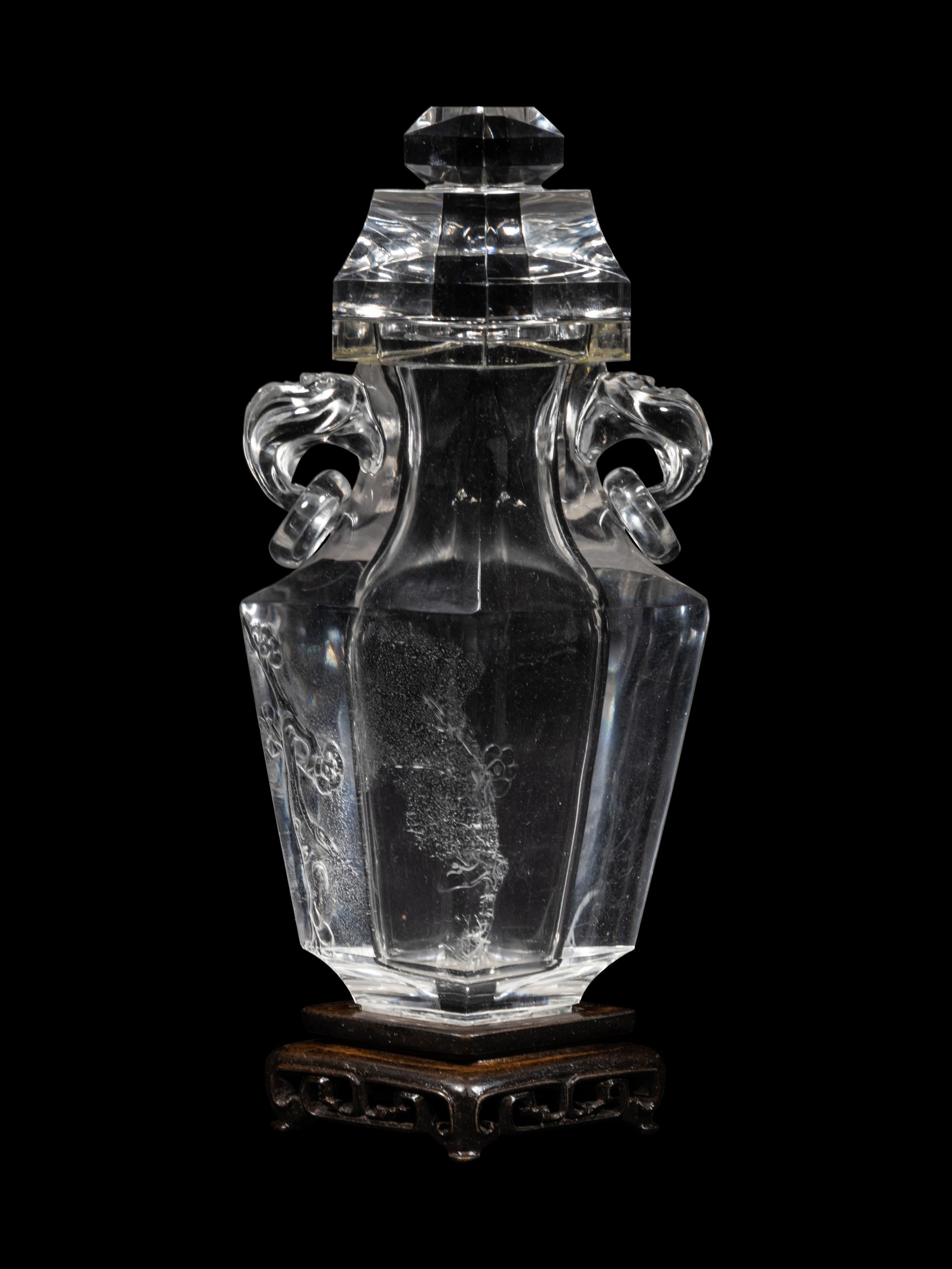 A Rock Crystal Covered Vase
