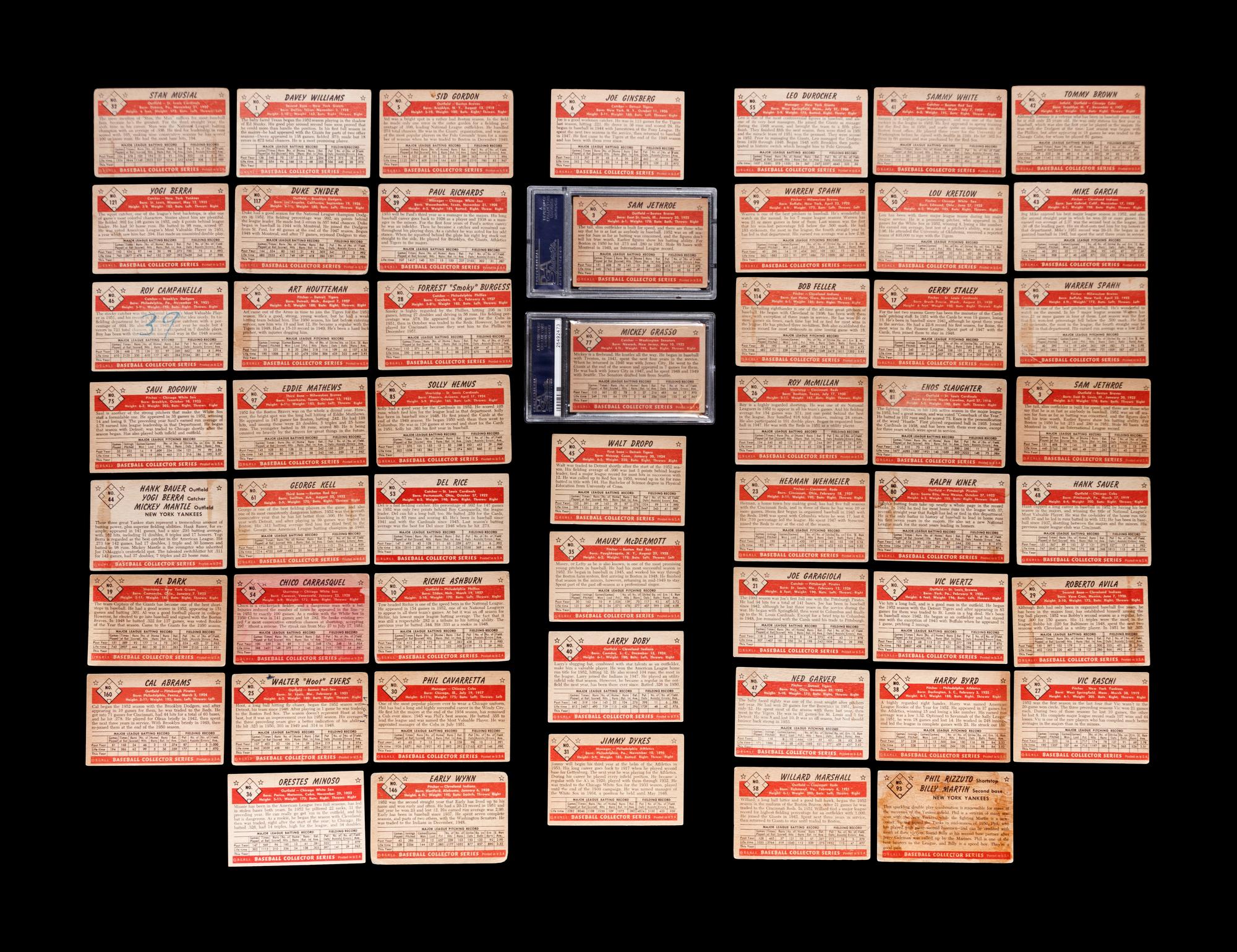 A Group of 53 1953 Bowman Color Baseball Cards Including Hall of Famers and Rookies,